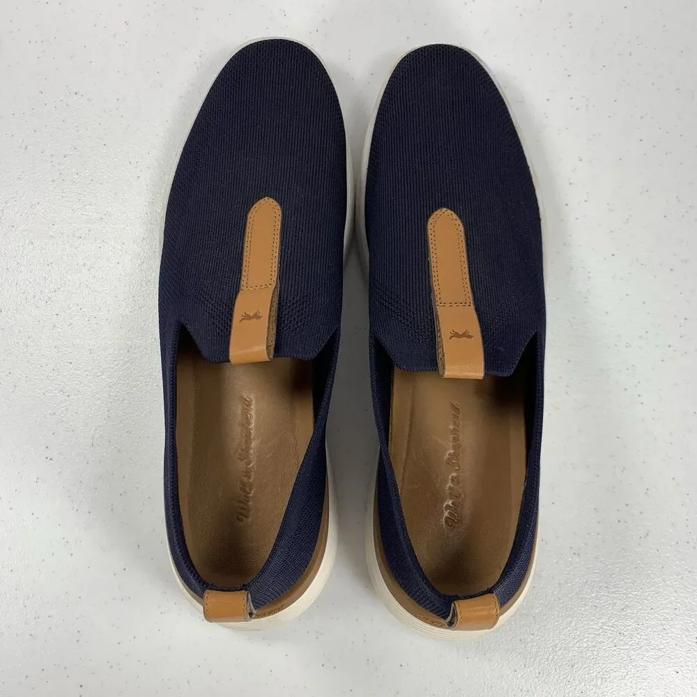 Wolf & Shepherd Swiftknit Loafer Mens 12 Navy Blue Slip On Shoes